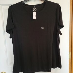 Women's Maurices black 2x ribbed t-shirt